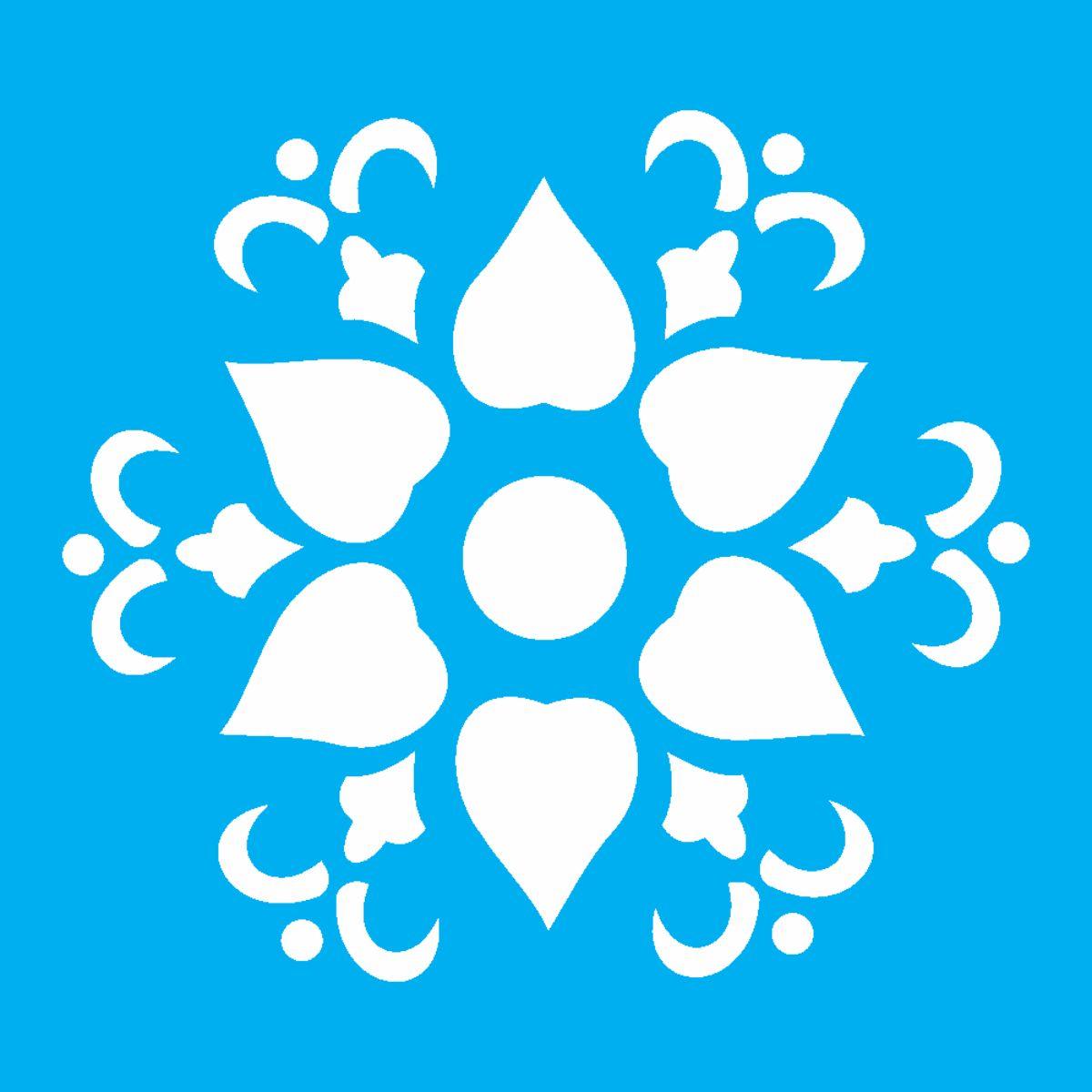 Stencil OPA 10x10 1310 Mandala Flor - Palácio da Arte