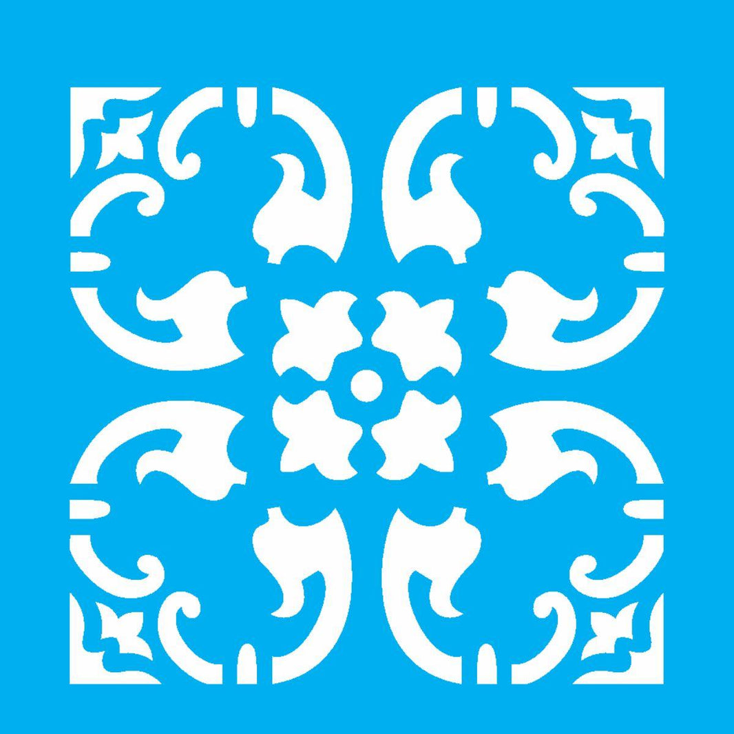 Stencil OPA 10x10 1348 Ladrilho Folha - Palácio da Arte
