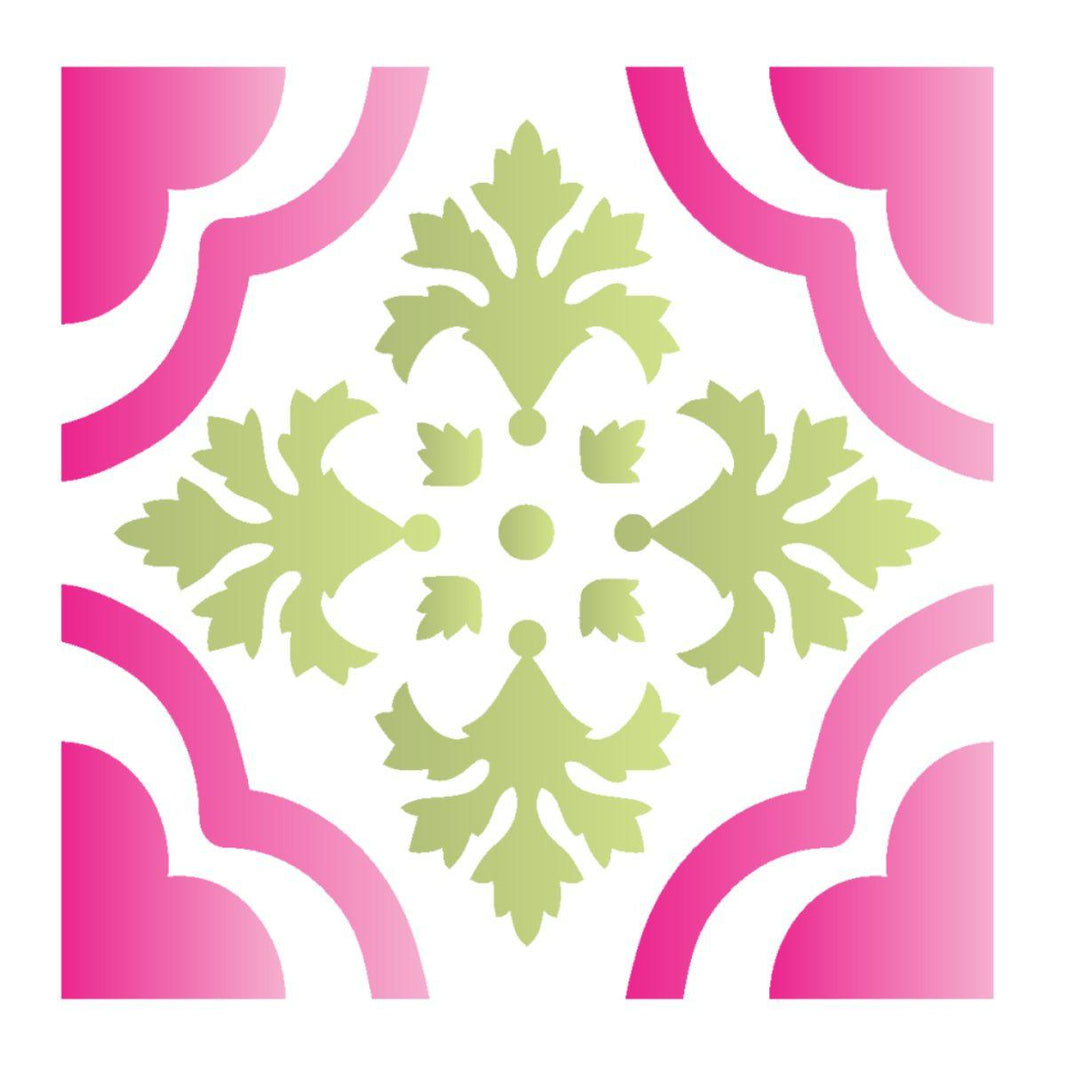 Stencil OPA 10x10 1350 Ladrilho Trevo - Palácio da Arte