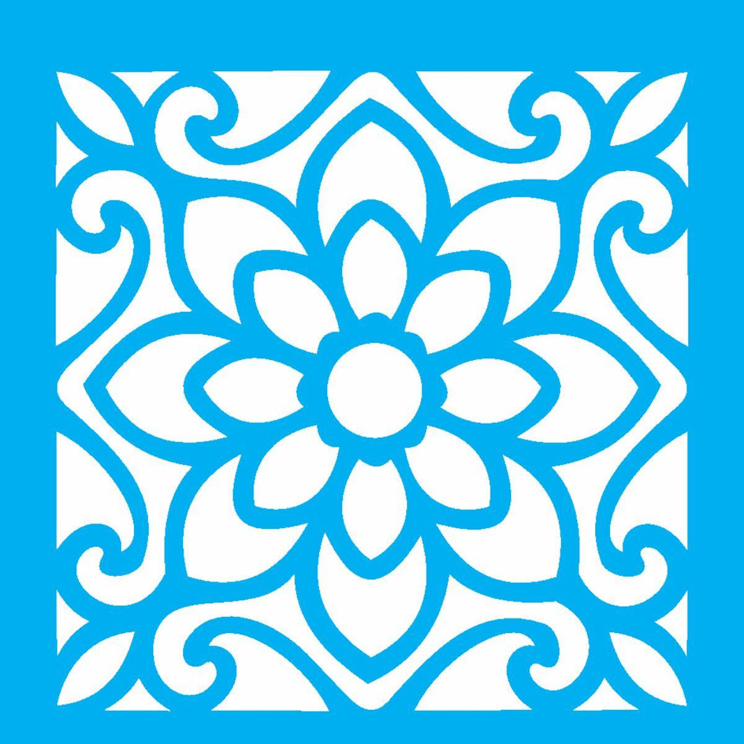 Stencil OPA 10x10 1712 Ladrilho Flor - Palácio da Arte
