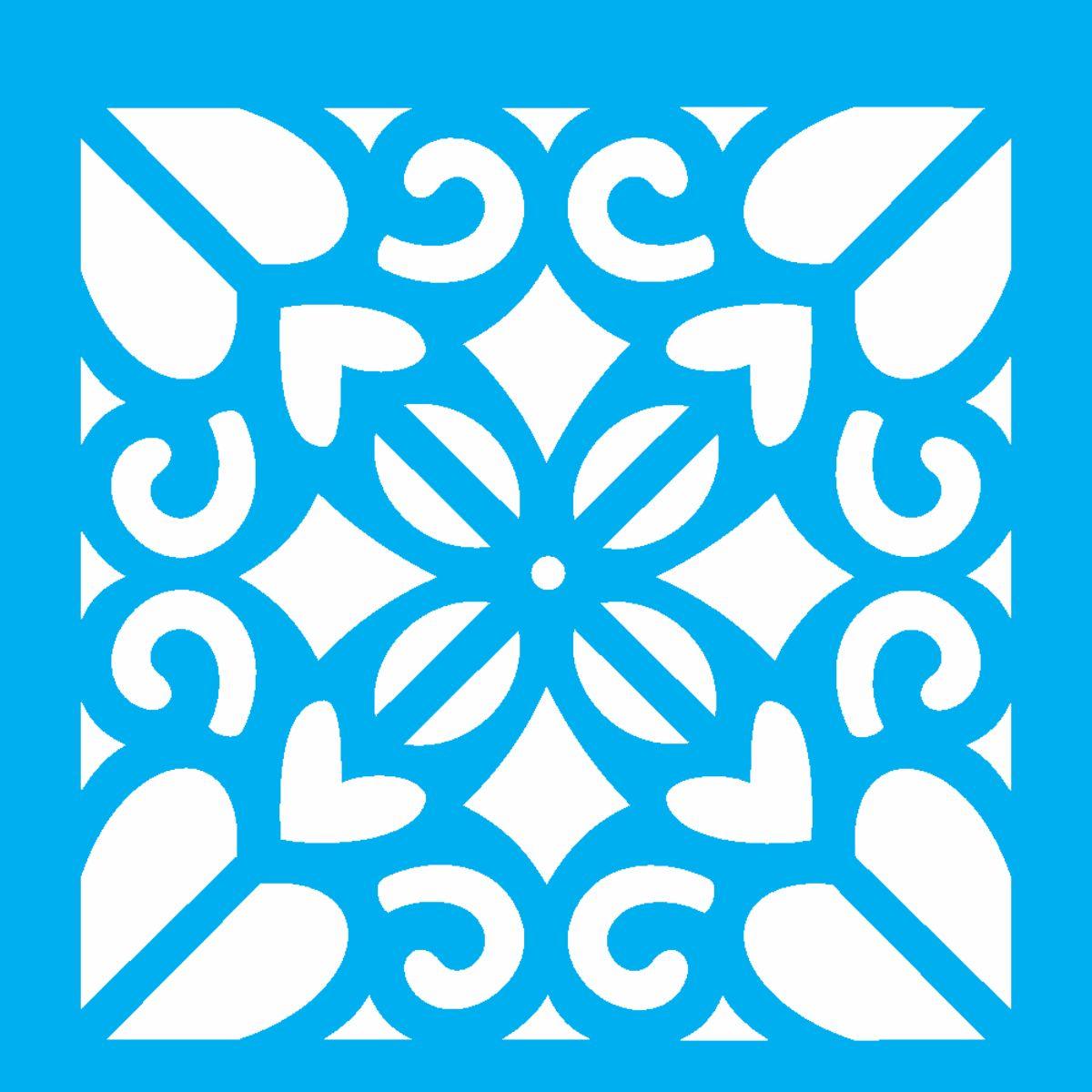Stencil OPA 10x10 1979 Ladrilho Coração - Palácio da Arte
