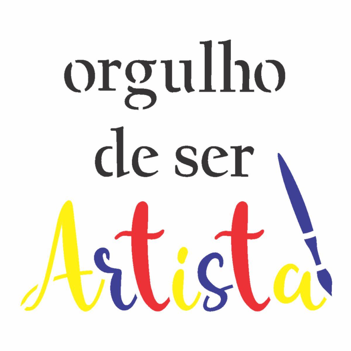 Stencil OPA 10x10 3295 Frase de Artista - Palácio da Arte