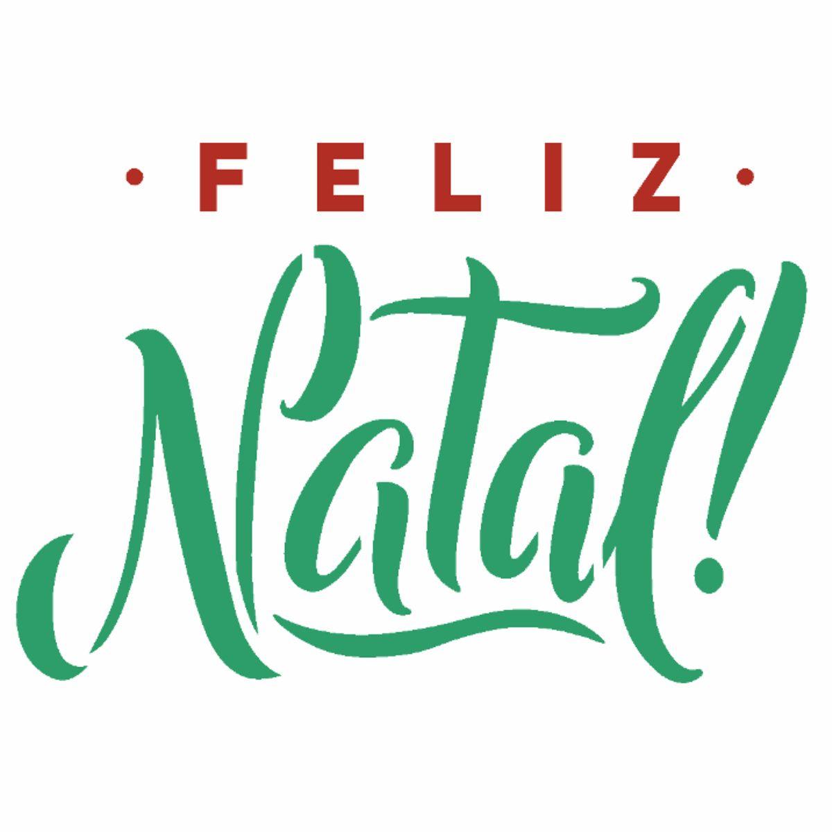 Stencil OPA 10x10 Natal 3018 Frase Feliz Natal - Palácio da Arte