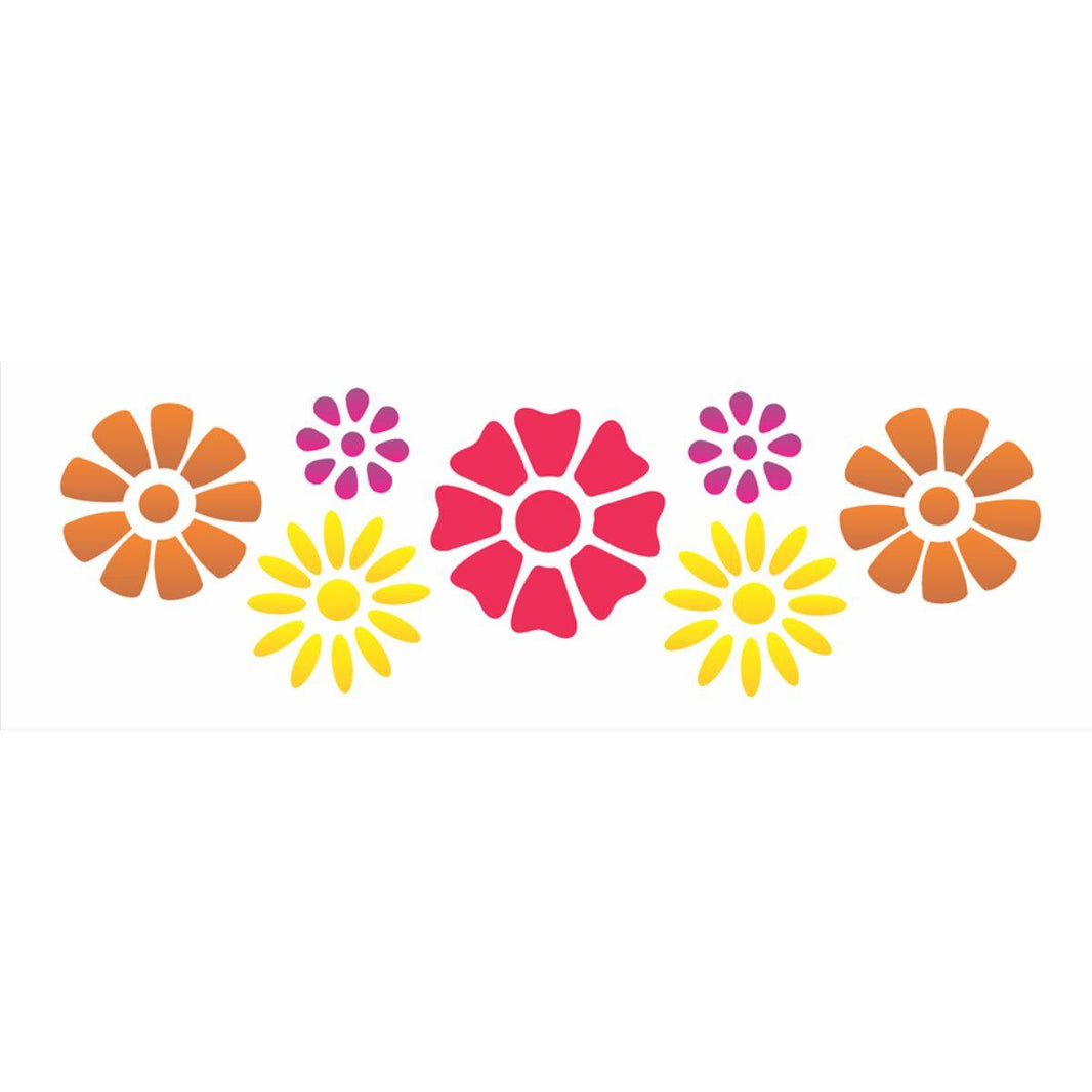 Stencil OPA 10x30 0024 Flores Margaridas - Palácio da Arte