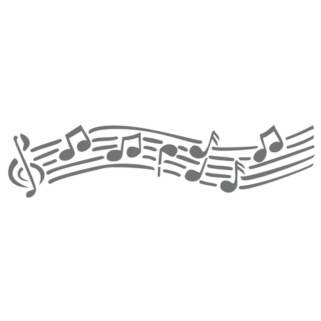 Stencil OPA 10x30 0040 Notas Musicais - Palácio da Arte