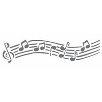 Stencil OPA 10x30 0040 Notas Musicais - Palácio da Arte
