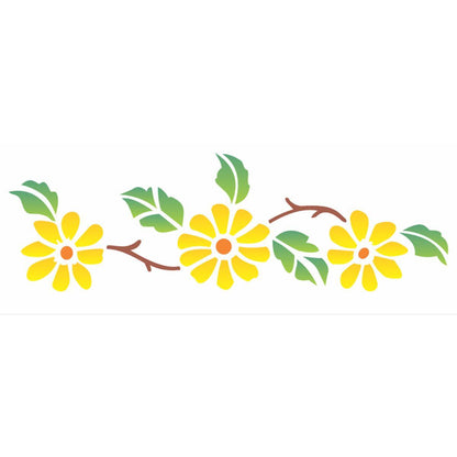 Stencil OPA 10x30 0209 Flores Girassóis - Palácio da Arte