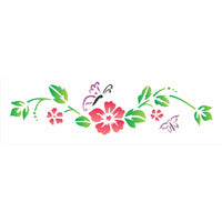 Stencil OPA 10x30 0279 Flores Papoulas - Palácio da Arte