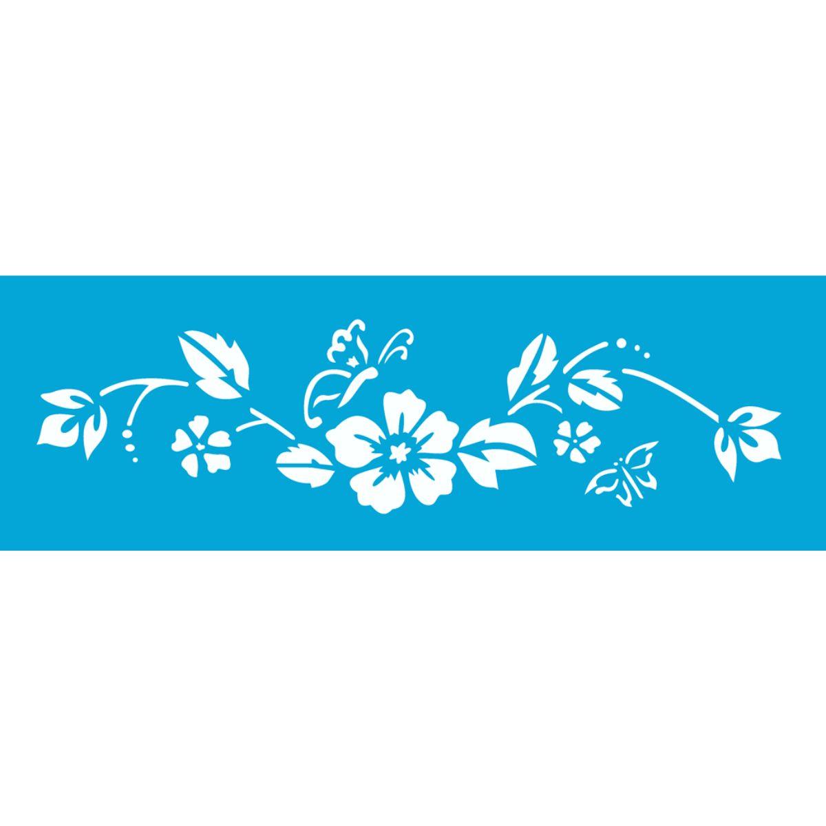 Stencil OPA 10x30 0279 Flores Papoulas - Palácio da Arte