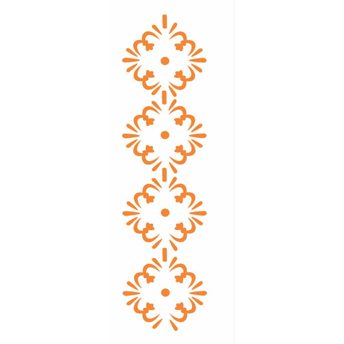 Stencil OPA 10x30 0440 Border Flor - Palácio da Arte