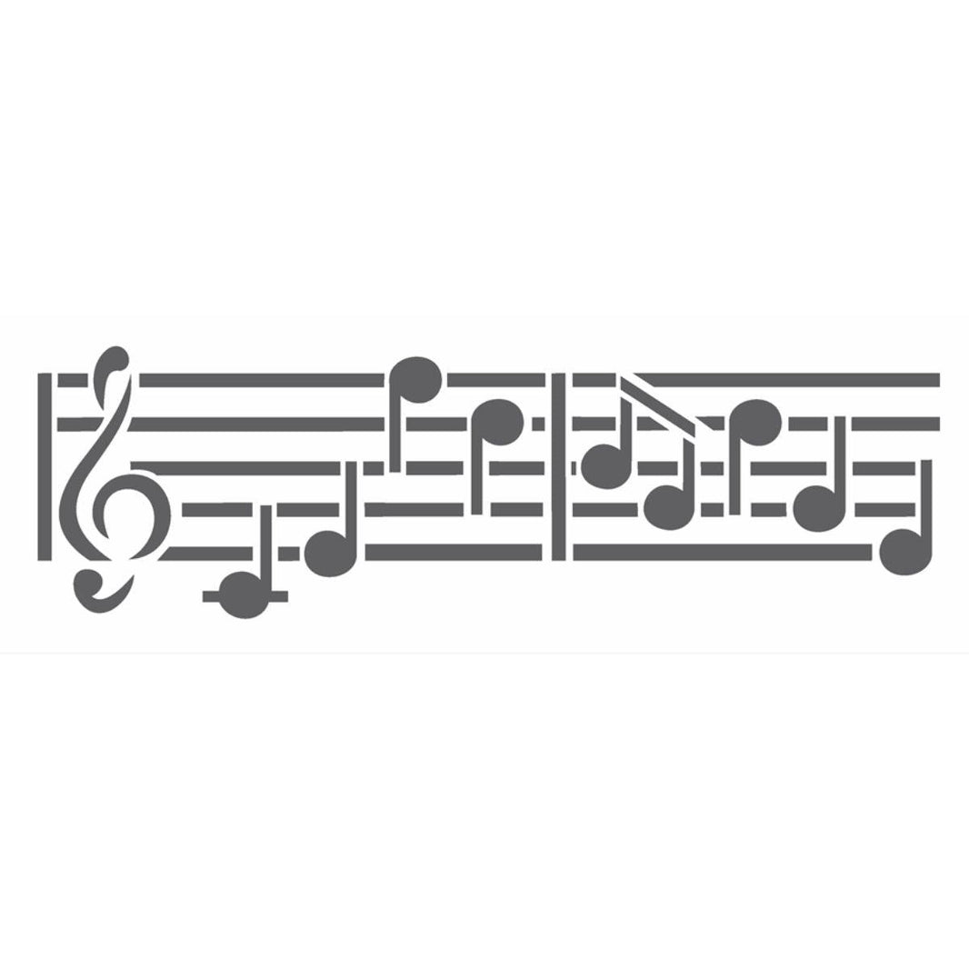 Stencil OPA 10x30 0704 Notas Musicais - Palácio da Arte