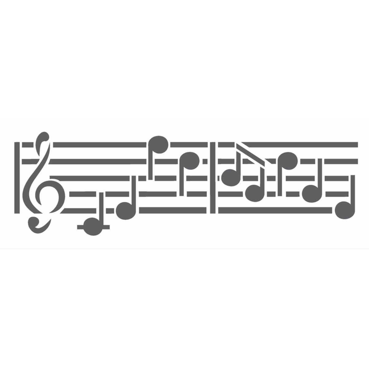 Stencil OPA 10x30 0704 Notas Musicais - Palácio da Arte