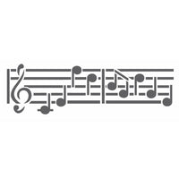 Stencil OPA 10x30 0704 Notas Musicais - Palácio da Arte
