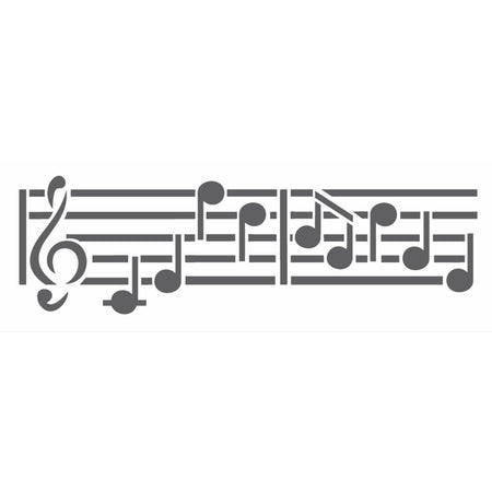 Stencil OPA 10x30 0704 Notas Musicais - Palácio da Arte