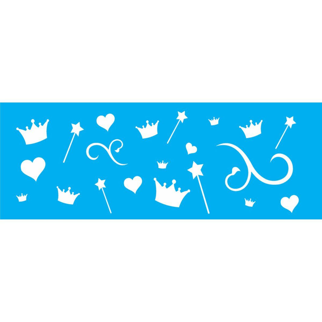 Stencil OPA 10x30 0708 Estampa Princesas - Palácio da Arte
