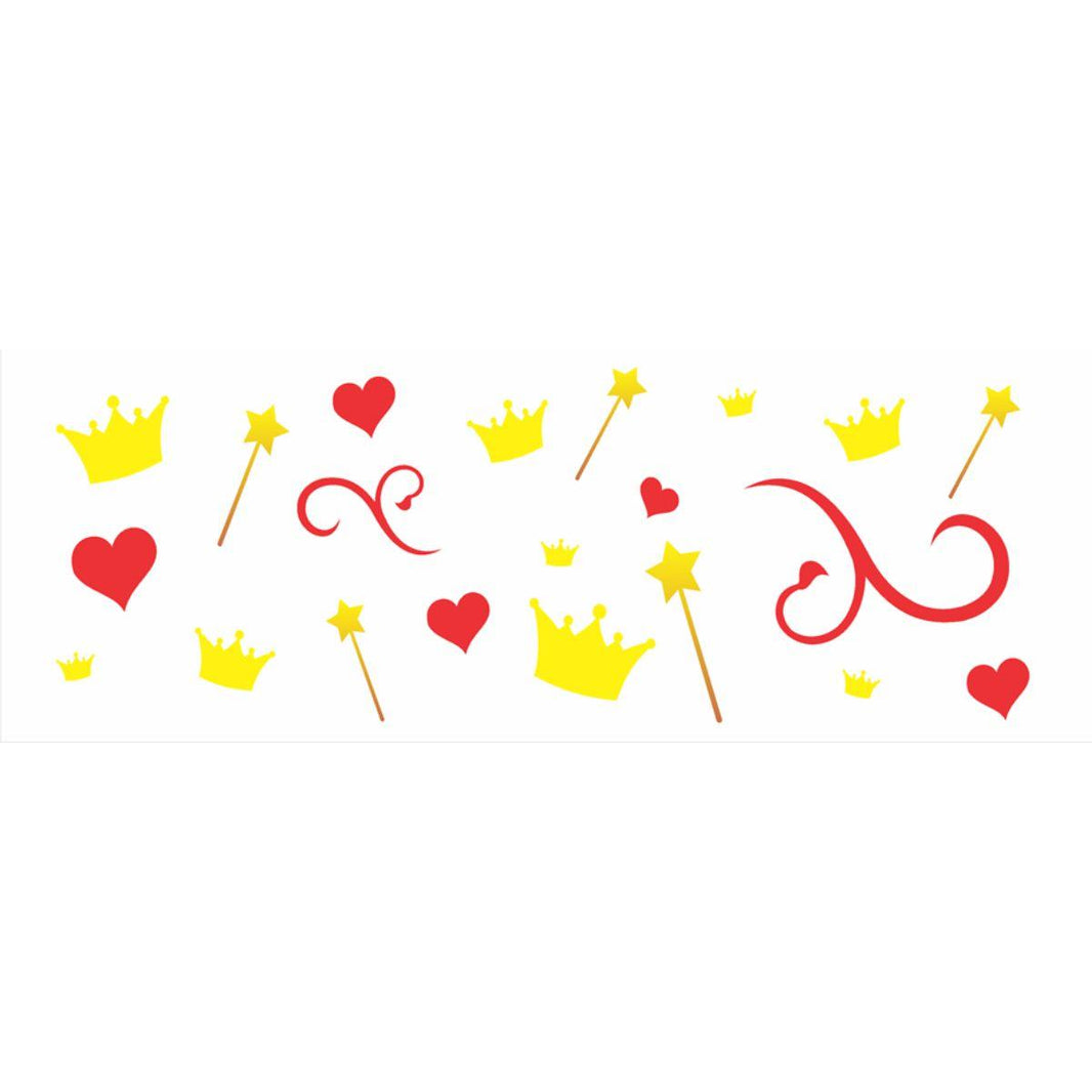 Stencil OPA 10x30 0708 Estampa Princesas - Palácio da Arte