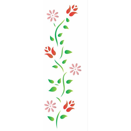 Stencil OPA 10x30 0729 Flores e Botões - Palácio da Arte