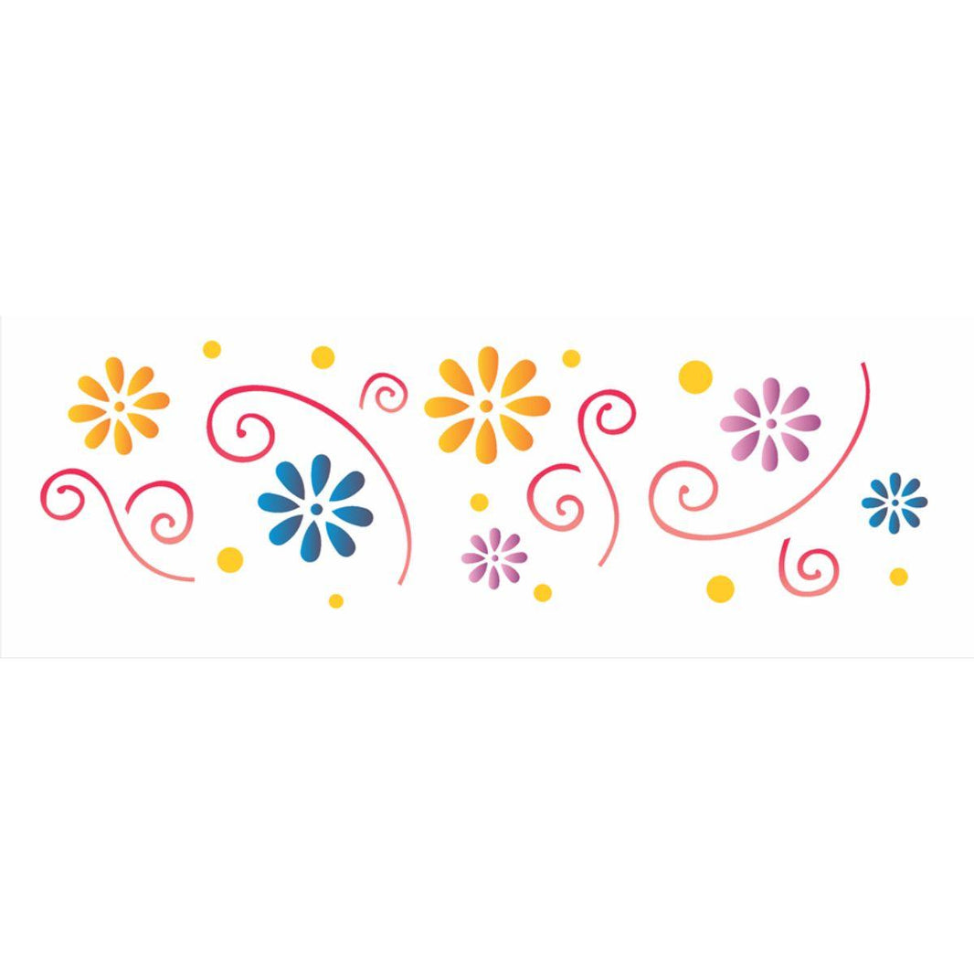 Stencil OPA 10x30 0731 Flores Princesas I - Palácio da Arte