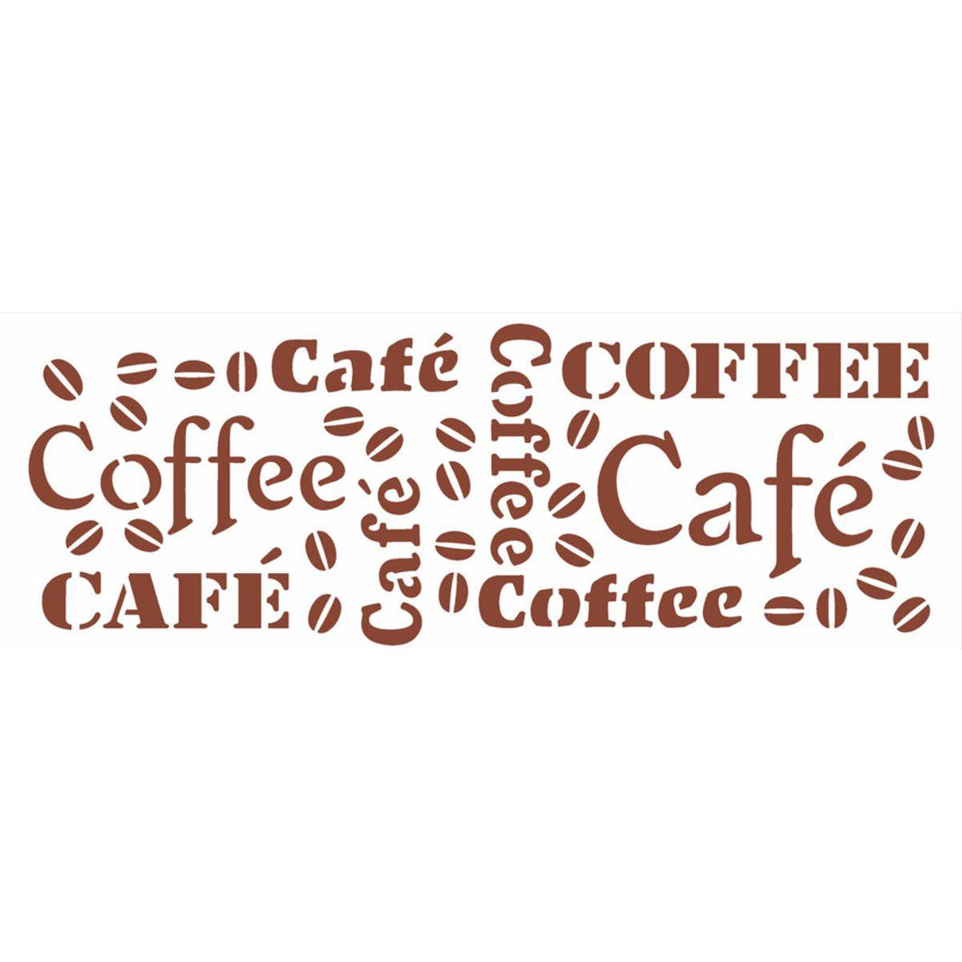 Stencil OPA 10x30 0742 Estampa Café - Palácio da Arte