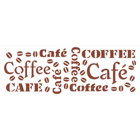 Stencil OPA 10x30 0742 Estampa Café - Palácio da Arte