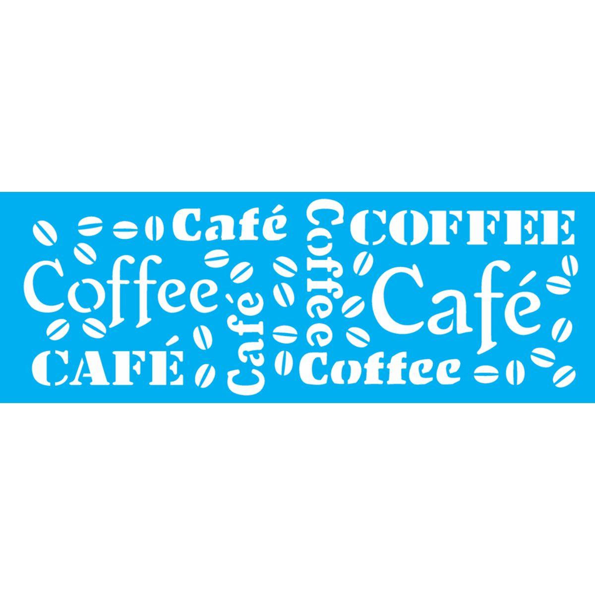 Stencil OPA 10x30 0742 Estampa Café - Palácio da Arte