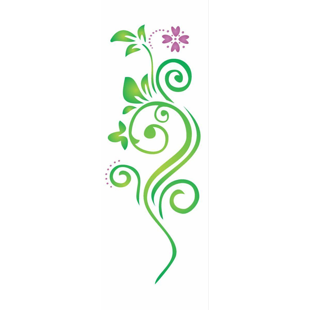 Stencil OPA 10x30 0959 Arabesco Flor - Palácio da Arte