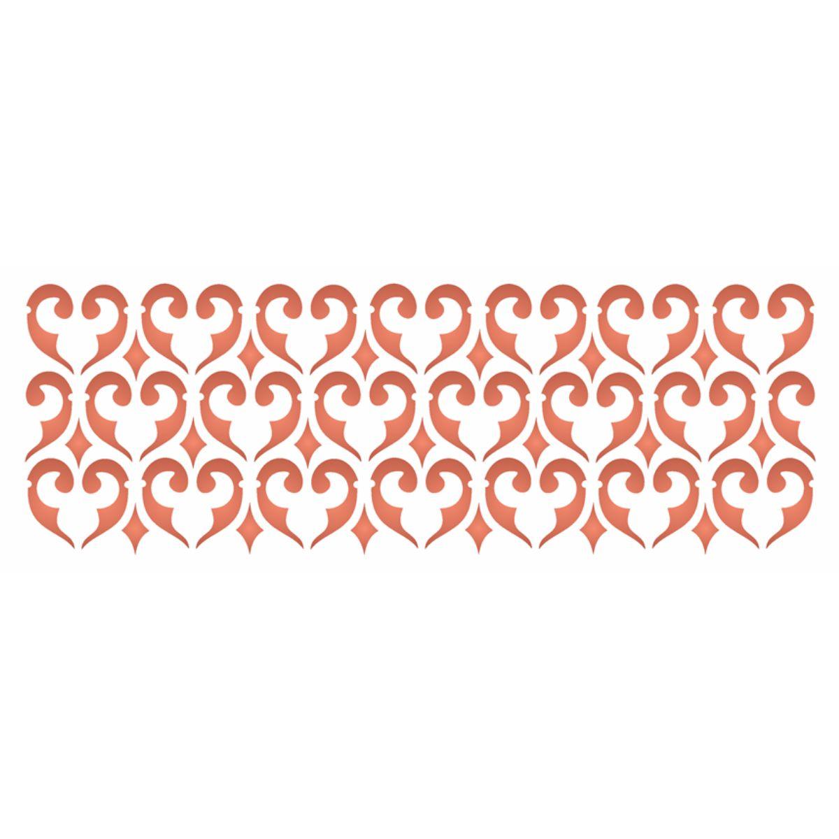 Stencil OPA 10x30 0961 Border Coração - Palácio da Arte
