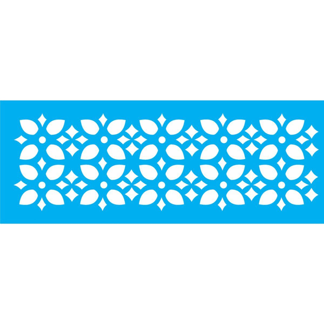 Stencil OPA 10x30 0963 Border Quatro Folhas - Palácio da Arte