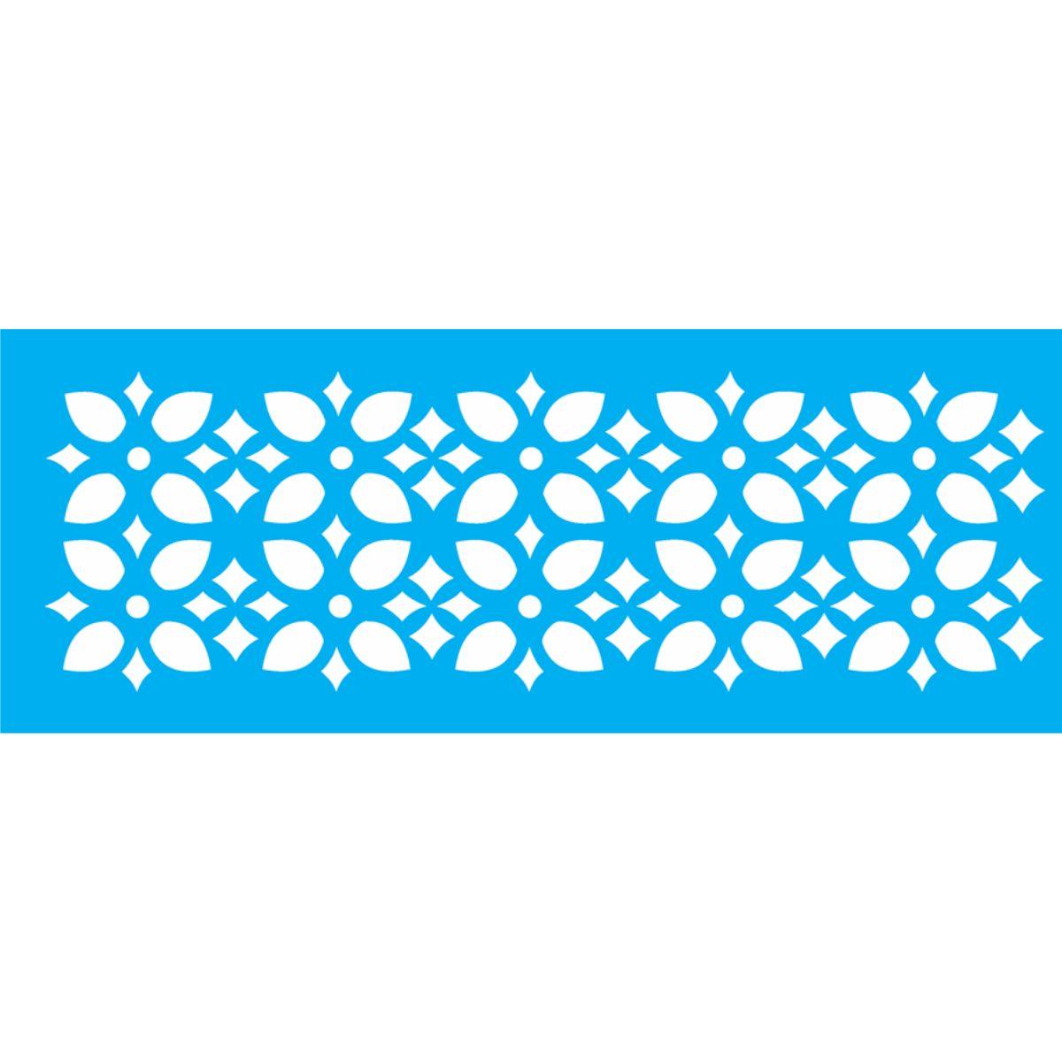 Stencil OPA 10x30 0963 Border Quatro Folhas - Palácio da Arte