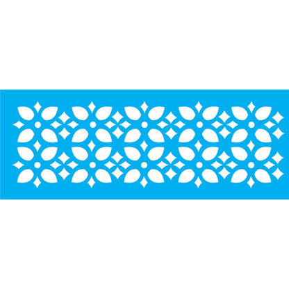 Stencil OPA 10x30 0963 Border Quatro Folhas - Palácio da Arte
