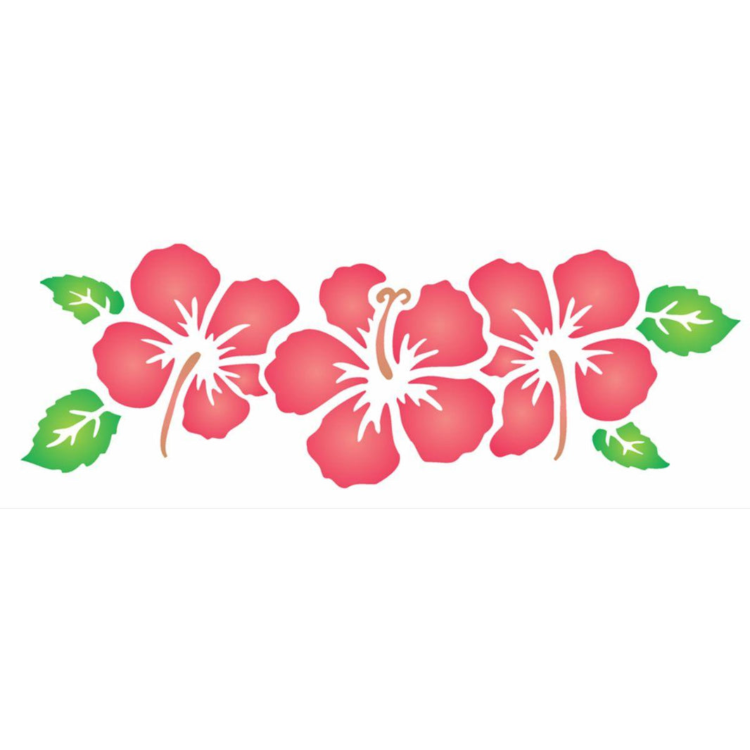 Stencil OPA 10x30 0968 Flores Hibisco II - Palácio da Arte