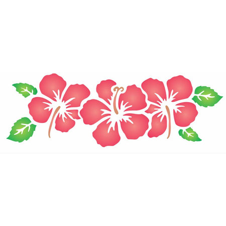 Stencil OPA 10x30 0968 Flores Hibisco II - Palácio da Arte