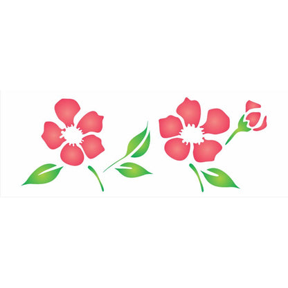 Stencil OPA 10x30 0969 Flores Peônia Chinesa - Palácio da Arte