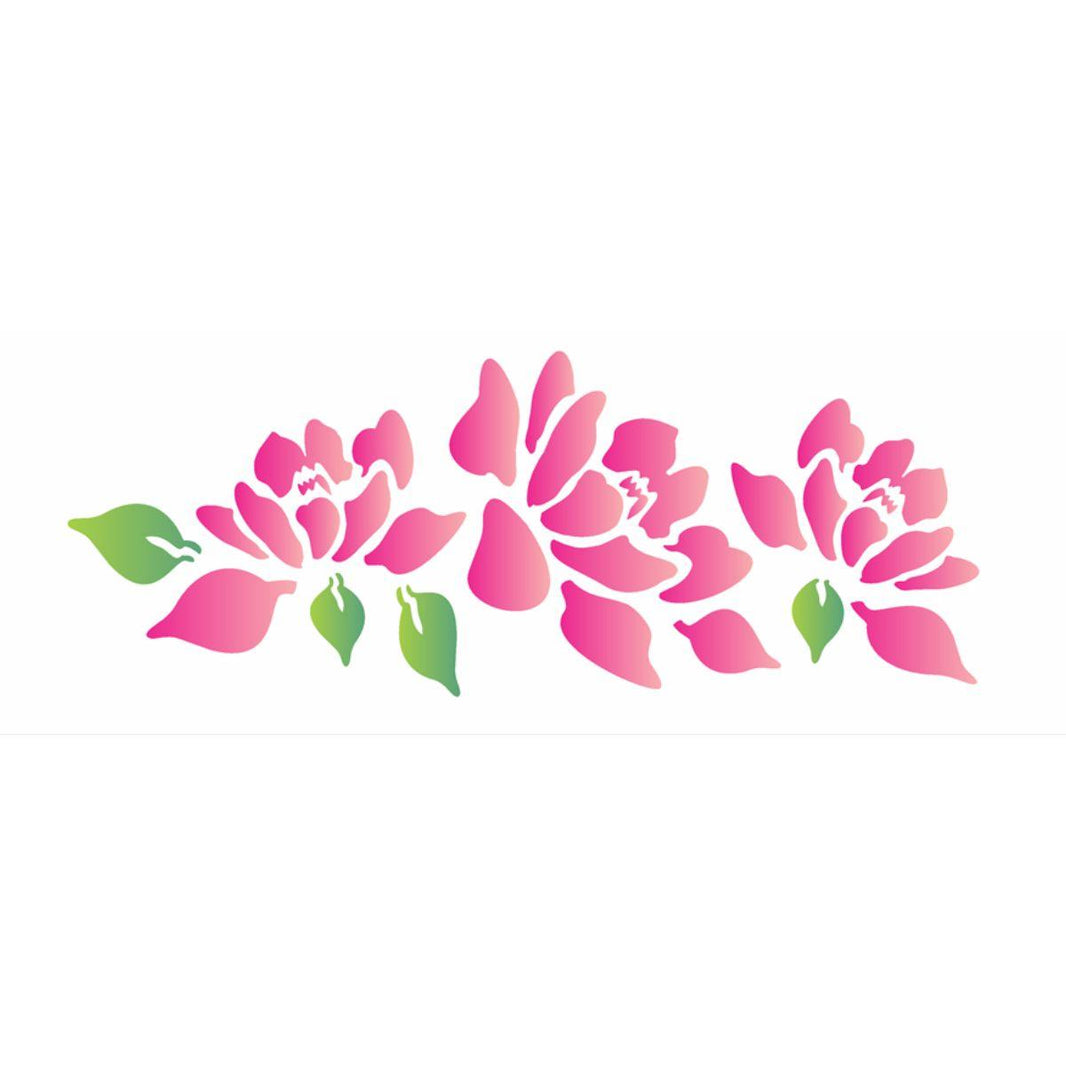 Stencil OPA 10x30 1033 Flores Magnólias - Palácio da Arte