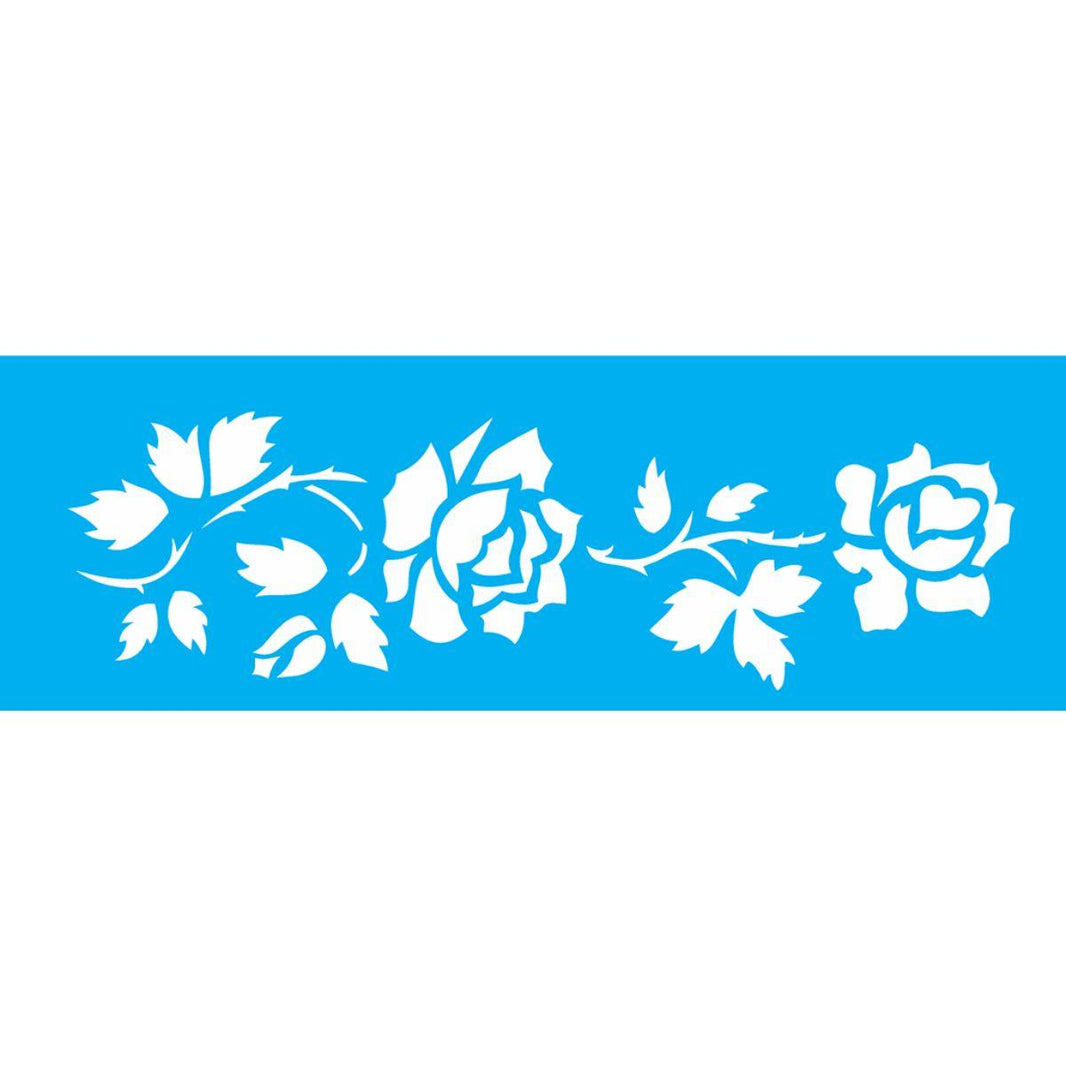 Stencil OPA 10x30 1036 Flores Rosas II - Palácio da Arte