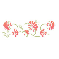 Stencil OPA 10x30 1078 Arabesco Floral - Palácio da Arte