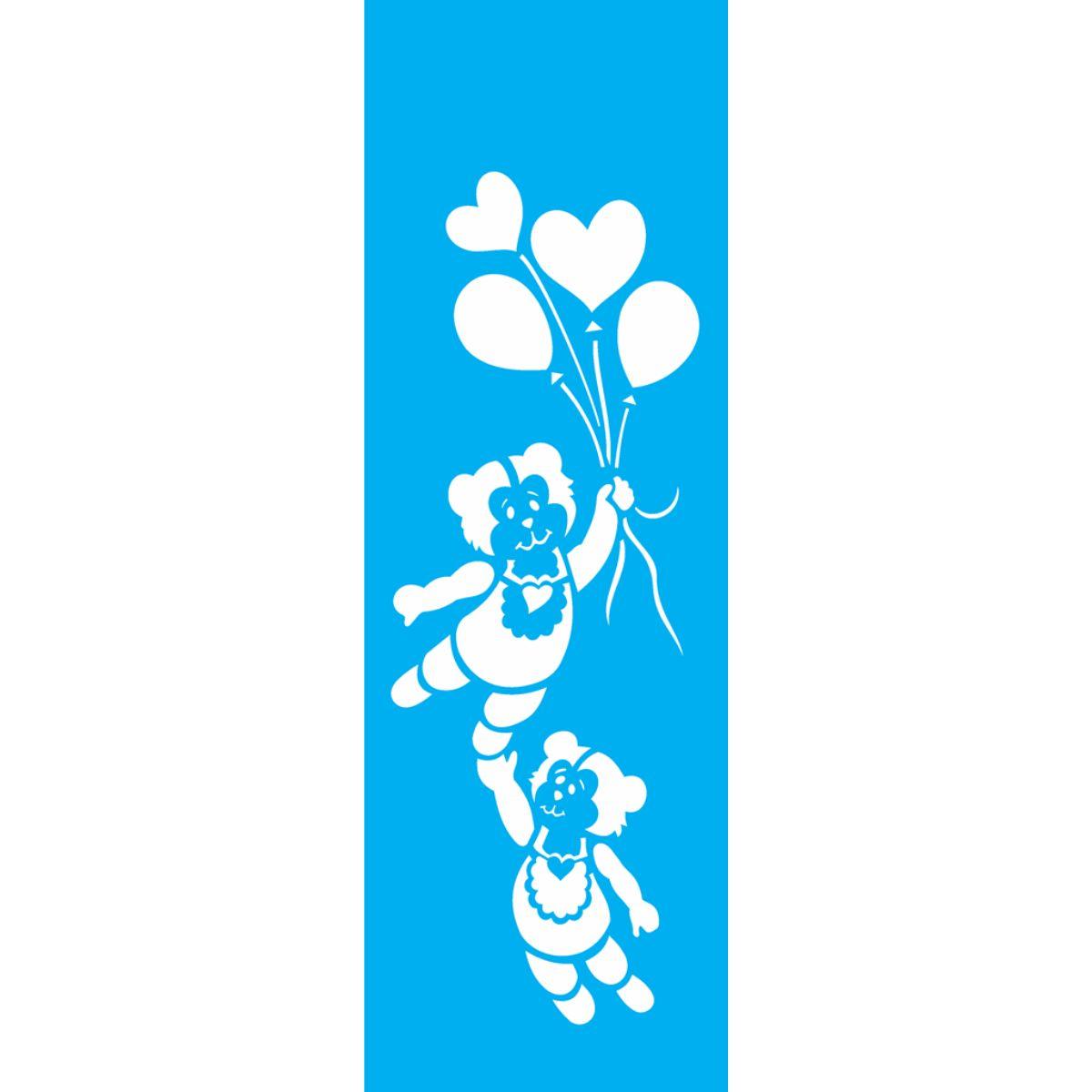 Stencil OPA 10x30 1208 Ursos e Balões - Palácio da Arte