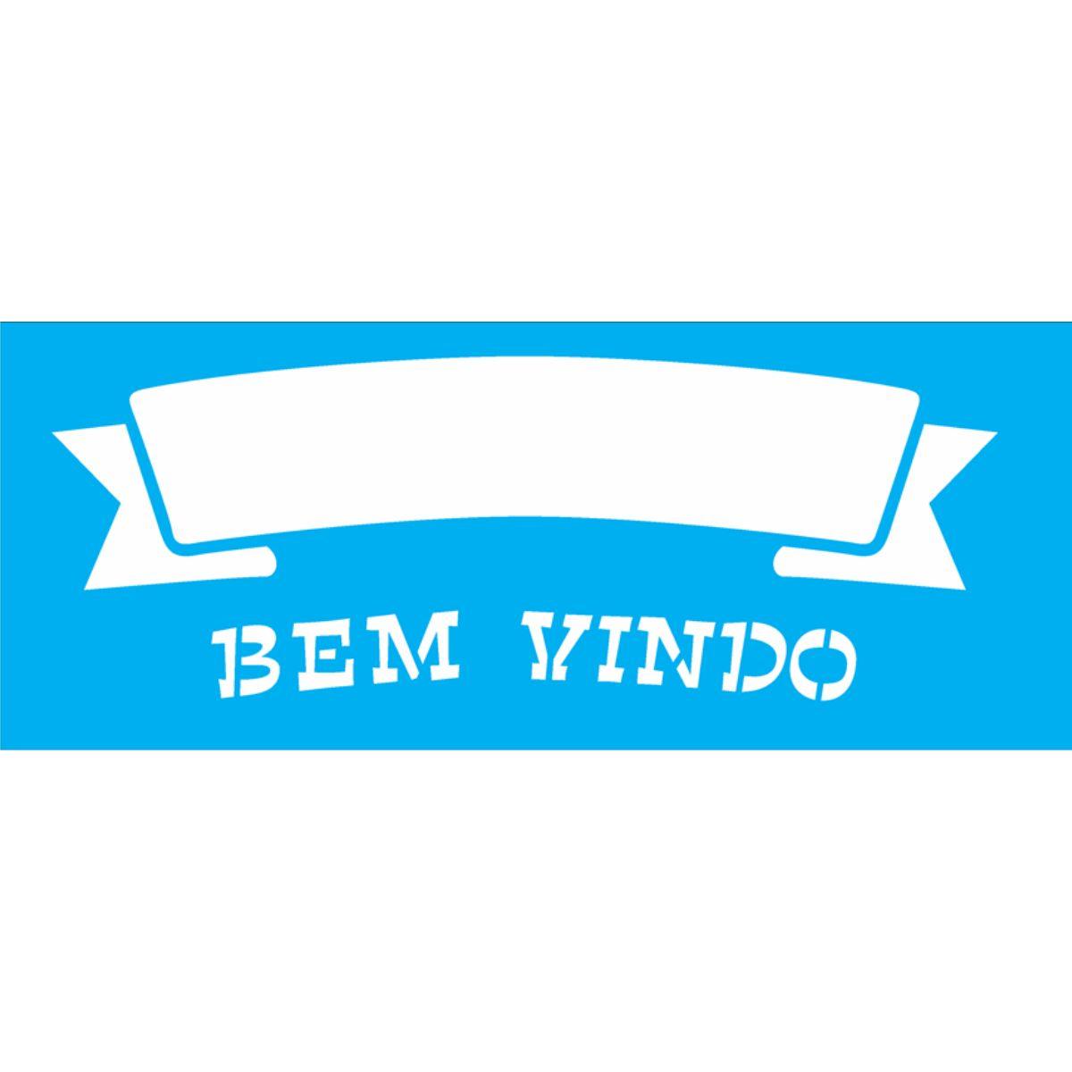 Stencil OPA 10x30 1462 Bem Vindo - Palácio da Arte