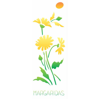 Stencil OPA 10x30 1727 Margaridas - Palácio da Arte