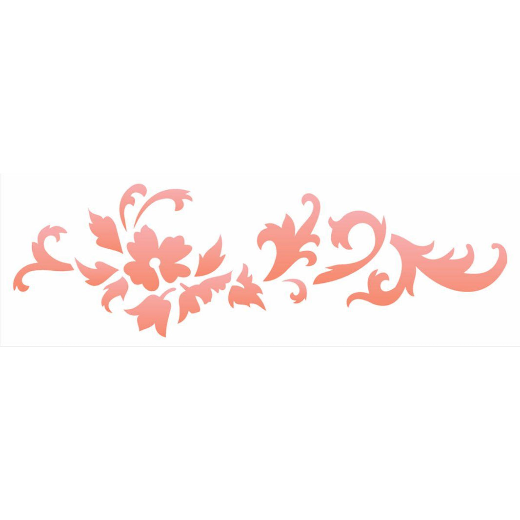 Stencil OPA 10x30 1846 Arabesco Floral II - Palácio da Arte