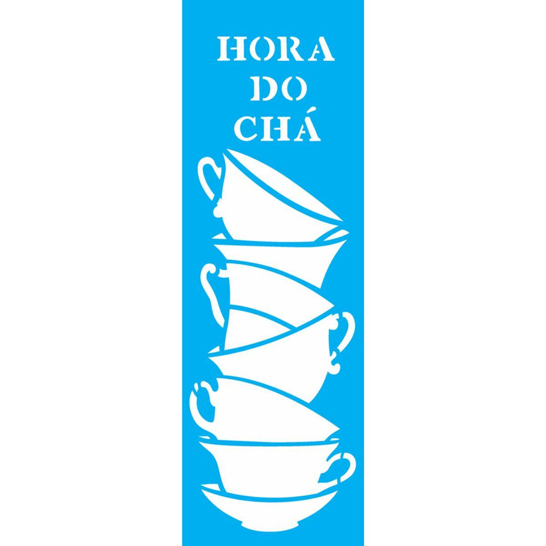Stencil OPA 10x30 2235 Xícaras Empilhadas - Palácio da Arte