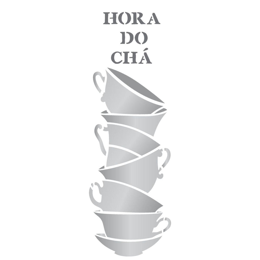 Stencil OPA 10x30 2235 Xícaras Empilhadas - Palácio da Arte