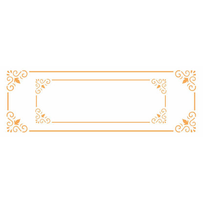 Stencil OPA 10x30 2423 Moldura Cantoneira Arabesco Dupla - Palácio da Arte