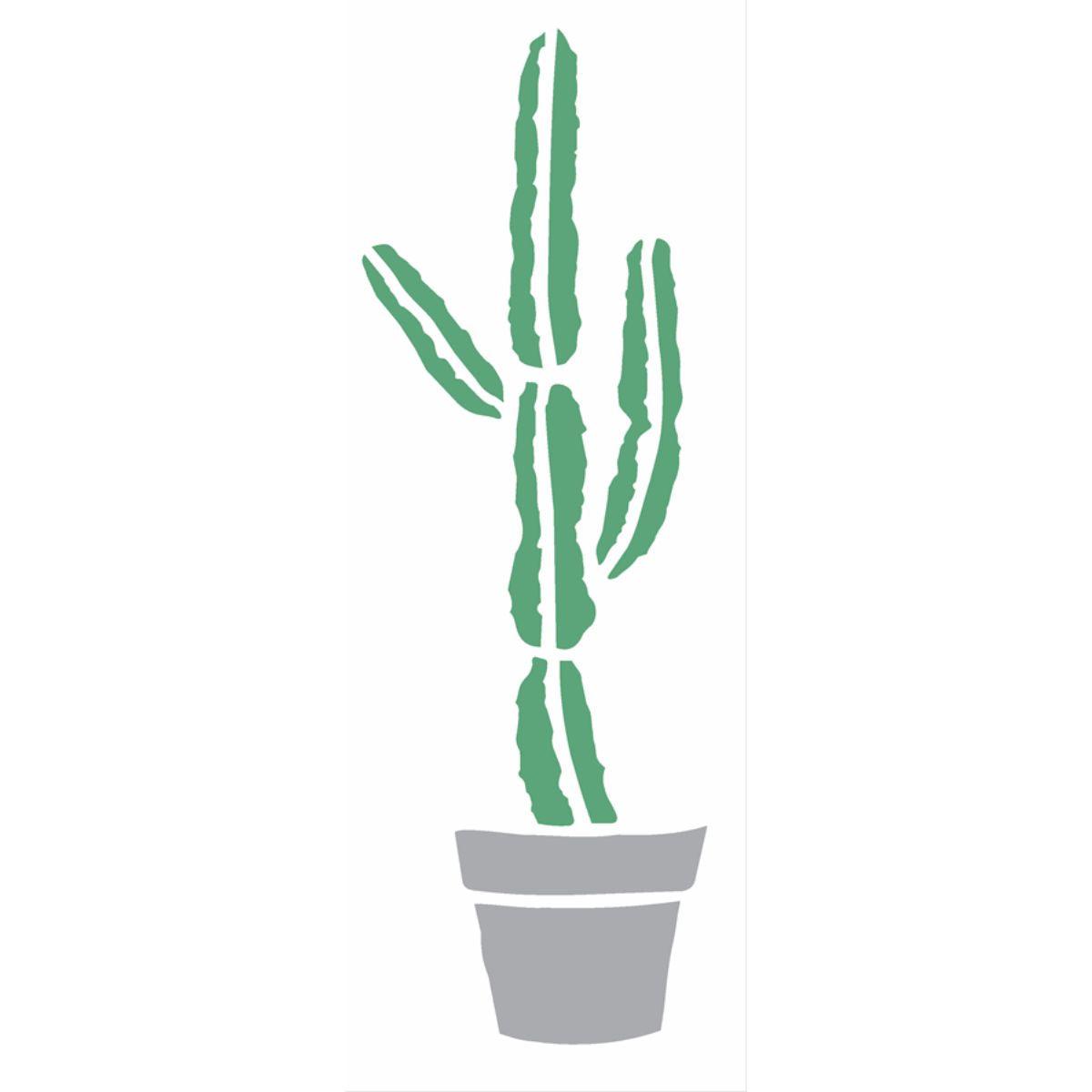Stencil OPA 10x30 2494 Plantas Cactos - Palácio da Arte