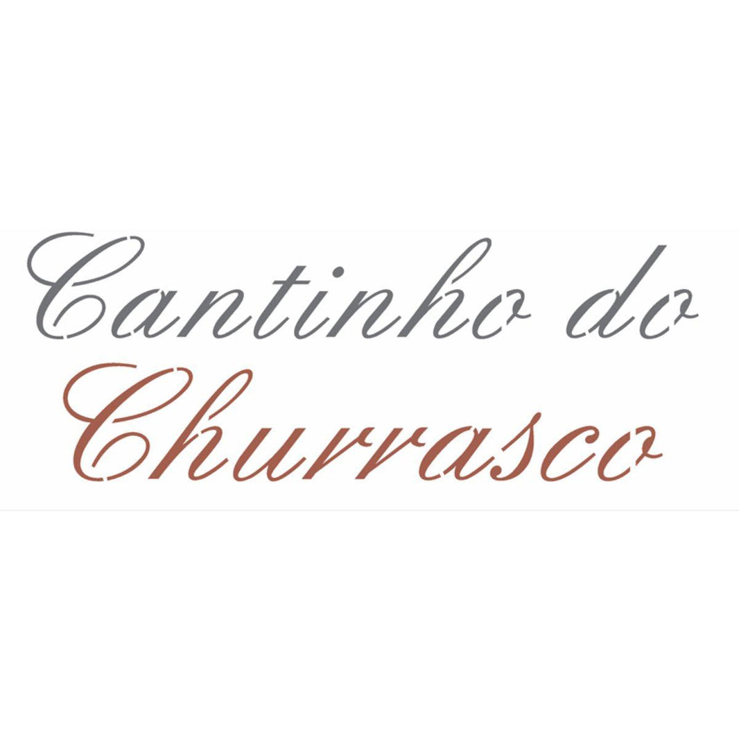 Stencil OPA 10x30 2670 Frase Cantinho do Churrasco - Palácio da Arte