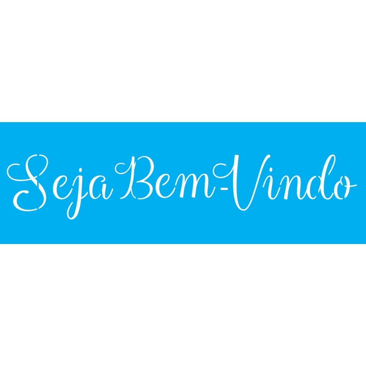 Stencil OPA 10x30 2671 Frase Seja Bem-Vindo - Palácio da Arte