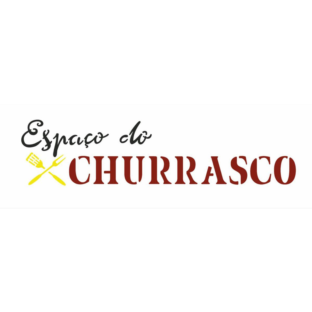Stencil OPA 10x30 2835 Frase Espaço do Churrasco - Palácio da Arte