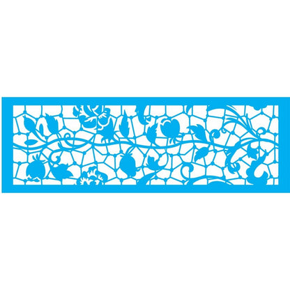 Stencil OPA 10x30 2913 Flores Rosas Vitral - Palácio da Arte