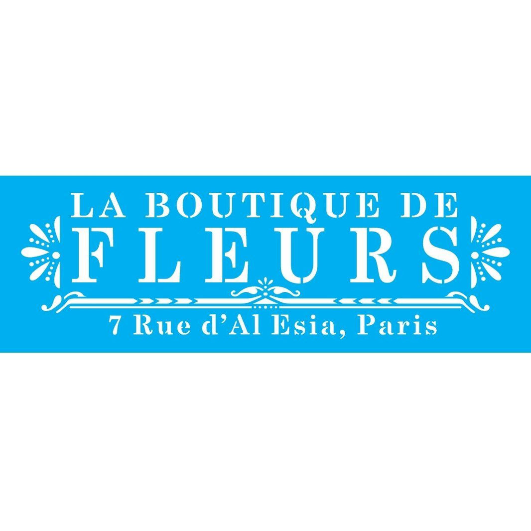 Stencil OPA 10x30 3031 Frase La Boutique de Fleurs - Palácio da Arte