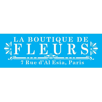 Stencil OPA 10x30 3031 Frase La Boutique de Fleurs - Palácio da Arte